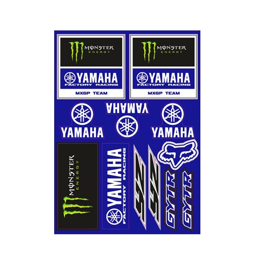 PLIEGO ADHESIVOS LOGOS YAMAHA   TAMAÑO A3