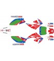 KIT ADHESIVOS HONDA 250 02/03 DISEÑO CRF DORSAL FONDO VERDE