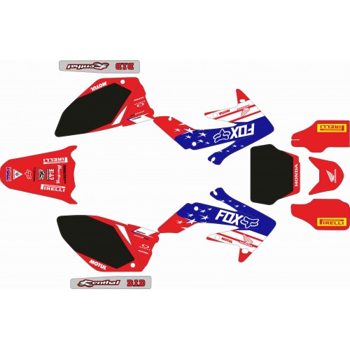 KIT ADHESIVOS CRF 250 04/05 AMERICAN FOX