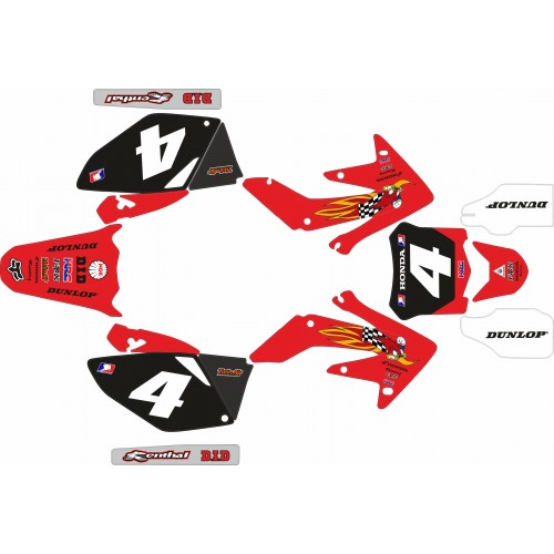 KIT ADHESIVOS HONDA CRF 250 06/09 CARMICHAEL