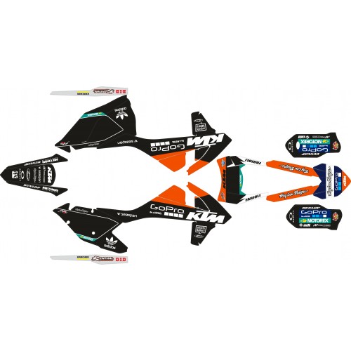 Adhesivos KTM_EXC_17/19 GOPRO Negro KTM Negro