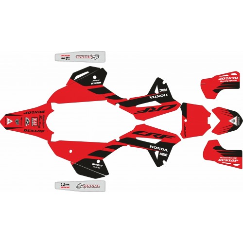 KIT ADHESIVOS CRF 250 22/23 CRF 450 21/23 DISEÑO RED