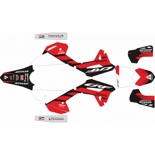 KIT ADHESIVOS CRF 450 21/23 DISEÑO RED