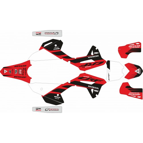 KIT ADHESIVOS CRF 450 21/23 DISEÑO WHITHE/RED/BLACK