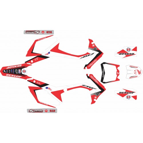 KIT ADHESIVOS CRF 250 14/17 CRF 450 13/16 HONDA RACING