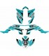 KIT ADHESIVOS ATV YAMAHA YZF 450 03/+ TURQUESA