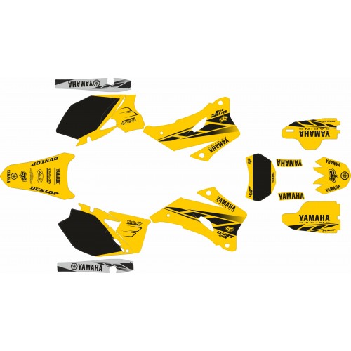 KIT DE ADHESIVOS YAMAHA WR250F 07/13 WR450F 07/11 AMARILLO RETRO