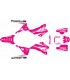 KIT DE ADHESIVOS YAMAHA WR250F 07/13 WR450F 07/11 FUCSIA