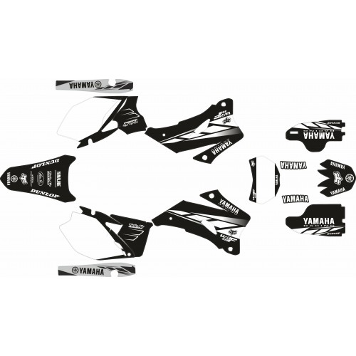 KIT DE ADHESIVOS YAMAHA WR250F 07/13 WR450F 07/11 NEGRO