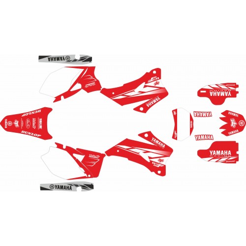 KIT DE ADHESIVOS YAMAHA WR250F 07/13 WR450F 07/11 ROJO