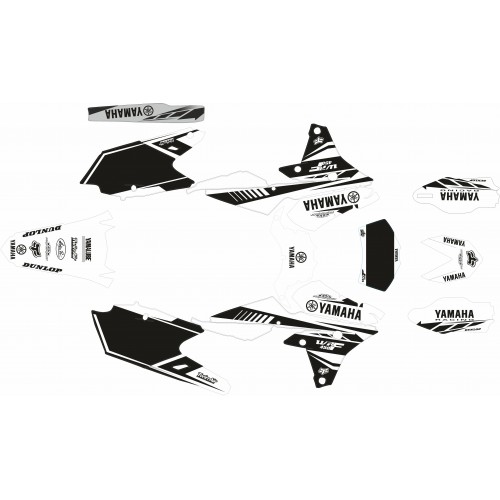 KIT DE ADHESIVOS YAMAHA WR250F 14/19 WR450F 16/18 BLANCO