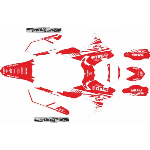 KIT DE ADHESIVOS YAMAHA WR250F 14/19 WR450F 16/18 ROJO