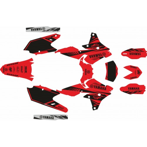 KIT DE ADHESIVOS YAMAHA WR250F 14/19 WR450F 16/18 ROJO / NEGRO