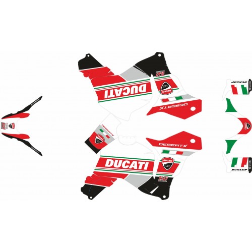 KIT ADHESIVOS DUCATI DESRT X - ITALIAN