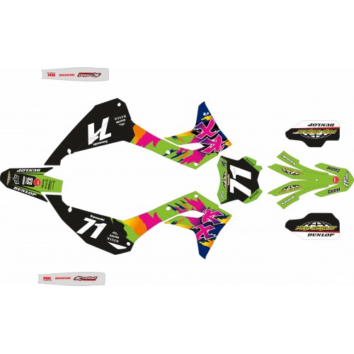 KIT DE ADHESIVOS KX 450 F  24/25  RÉPLICA DAVID AVILES