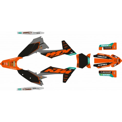 KIT ADHESIVOS KTM SX-SXF 23/24 ORANGE V2