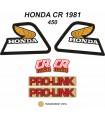 Kit Adhesivos OEM Honda CR 450 R 1981