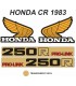 Kit Adhesivos OEM Honda CR 250 R 1983