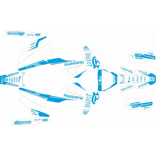 Adhesivos HUSQVARNA FC/TC 19/20 BLANCO/AZUL