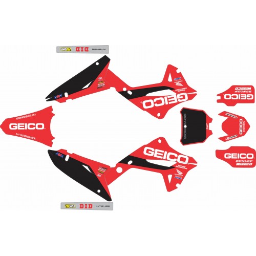 KIT ADHESIVOS  CR 125 02/08 RESTYLING POLISPORT 2022  GEICO