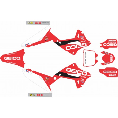 KIT ADHESIVOS  CR 250 02/08 RESTYLING POLISPORT 2022  GEICO