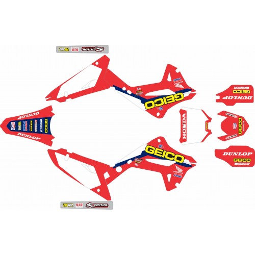KIT ADHESIVOS  CR 250 02/08 RESTYLING POLISPORT 2022  GEICO V2