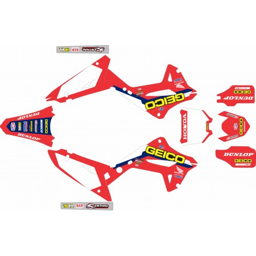 KIT ADHESIVOS  CR 250 02/08 RESTYLING POLISPORT 2022  GEICO V2