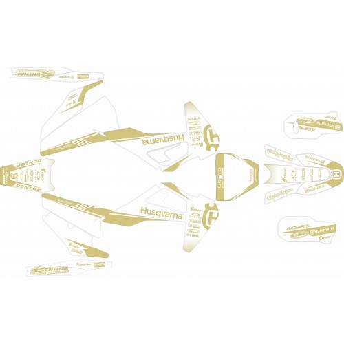 Adhesivos HUSQVARNA FC/TC 19/20 BLANCO/MARRON