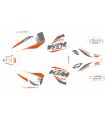 KIT ADHESIVOS KTM EXC 08/11 SPONSOR NARANJA/GRIS/BLANCO