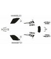 KIT DE ADHESIVOS YAMAHA WR450F 12/15 BLANCO/NEGRO