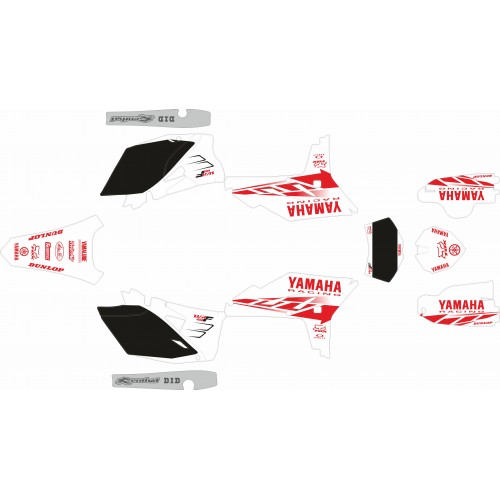 KIT DE ADHESIVOS YAMAHA WR450F 12/15 BLANCO/ROJO