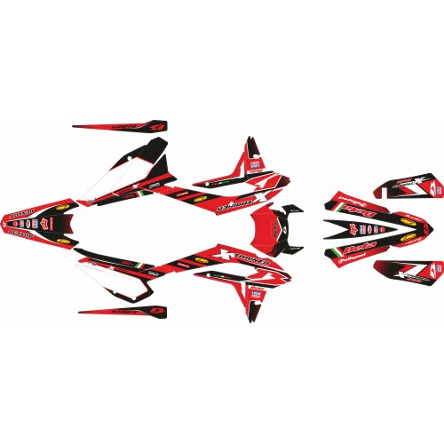 KIT ADHESIVOS BETA X-TRAINER 300 23/24 FACTORY ROJO