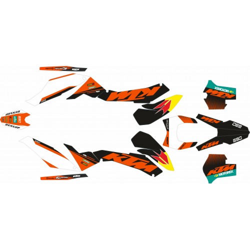 KIT ADHESIVOS KTM 690 ENDURO  08/11 NARANJA