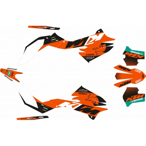 KIT ADHESIVOS KTM 690 R  12/18 NARANJA
