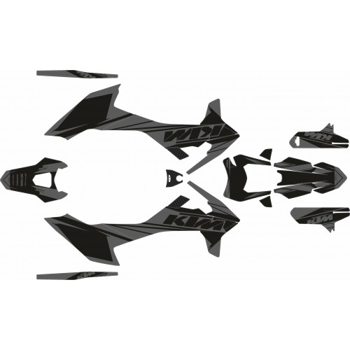 KIT ADHESIVOS KTM 690 SMC-R 19/25 NEGRO/GRIS