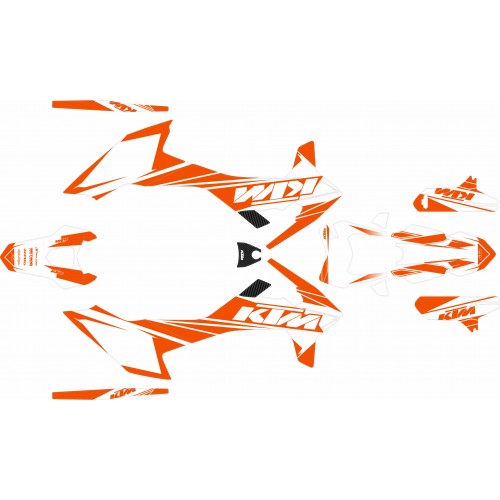 KIT ADHESIVOS KTM 690 SMC-R 19/25 BLANCO/NARANJA