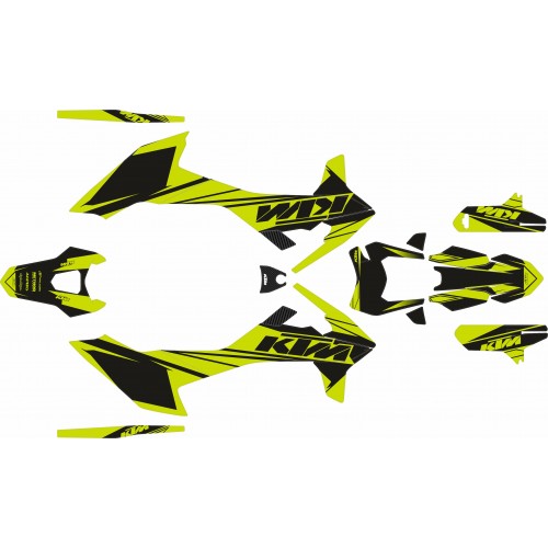KIT ADHESIVOS KTM 690 SMC-R 19/25 LIMA/NEGRO