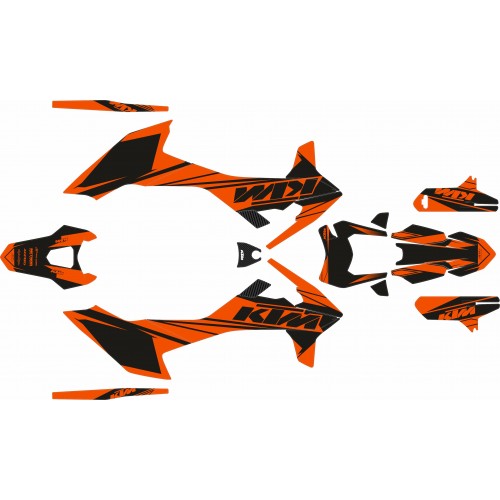 KIT ADHESIVOS KTM 690 SMC-R 19/25 NARANJA/NEGRO