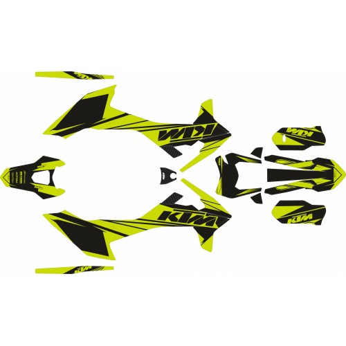KIT ADHESIVOS KTM 690 R 19/25 LIMA/NEGRO