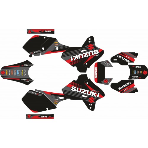 Adhesivos SUZUKI DRZ 400 E 2000/2020 NEGRO/ROJO