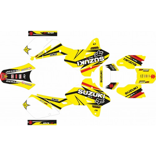 Adhesivos SUZUKI DRZ 400 E 2000/2020 AMARILLO / NEGRO