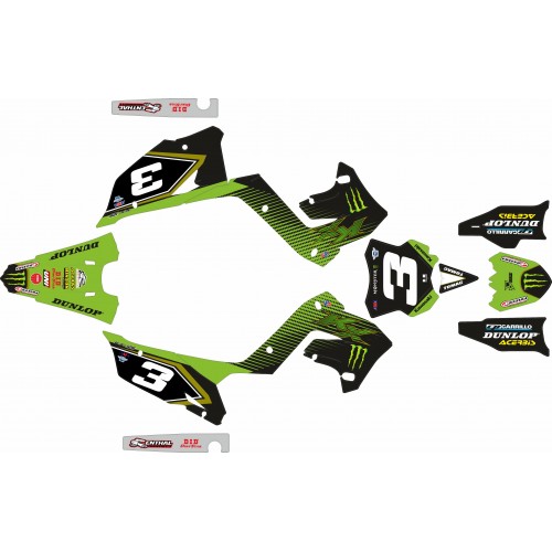 KIT ADESIVOS KX 125 03/08 RESTYLING POLISPORT ELI TOMAC 2019