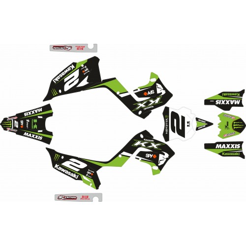 KIT ADESIVOS KX 125/250 03/08 RESTYLING POLISPORT MCGRATH