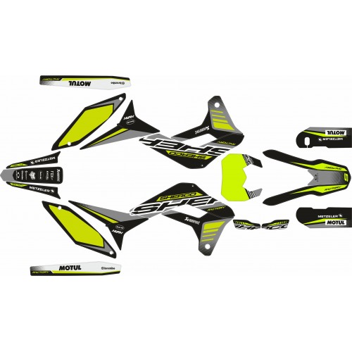 KIT ADHESIVOS SHERCO SE/SE-F 17/23 NEGRO/GRIS/LIMA