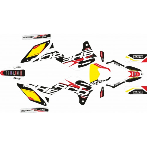 KIT ADHESIVOS SHERCO SE/SE-F 2024  AMARILLO/ROJO/NEGRO