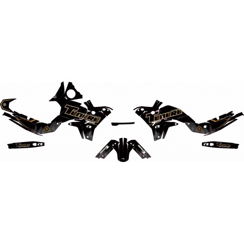 KIT ADHESIVOS YAMAHA TENERÉ 2025 NEGRO/DORADO