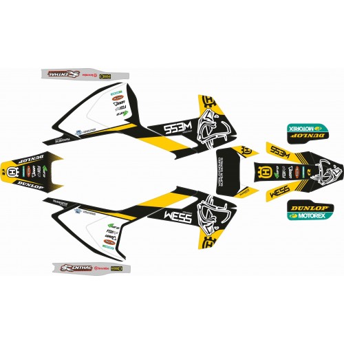 ADHESIVOS HUSQVARNA TE/FE 17/19 WES AMARILLO
