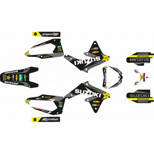 copy of KIT ADHESIVOS SUZUKI RMZ 450 08/17 NEGRO / CIAN