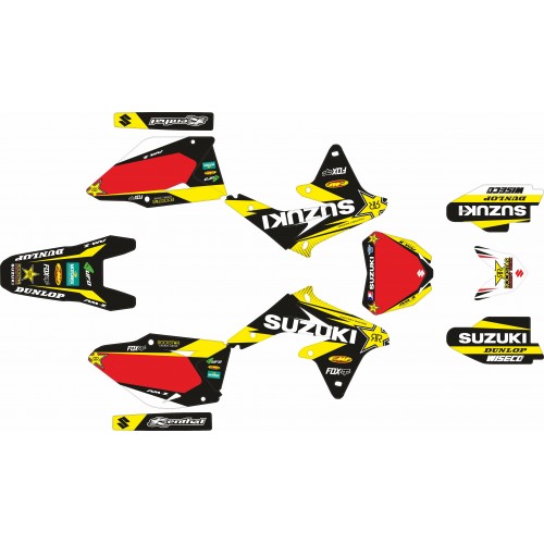 copy of KIT ADHESIVOS SUZUKI RMZ 450 08/17 NEGRO / CIAN