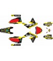 KIT ADHESIVOS SUZUKI RMZ 450 08/17 FACTORY / AMARILLO / NERGRO / ROJO